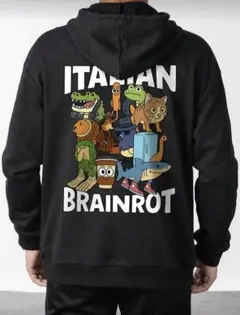 新品 , ITALIAN BRAINROT フード付きスウェット