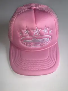 corteiz メッシュキャップ　ノーブランド ピンクUK centralcee