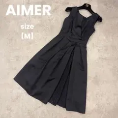 極美品✨AIMER エメ　パーティドレス 光沢　黒系size【M】
