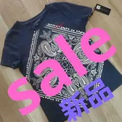 TOMMY HILFIGER バンダナ柄Tシャツ M