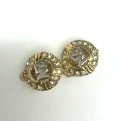【良品】NINA RICCI ニナリッチ イヤリング NRロゴ　ストーンのサムネイル