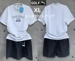 プーマゴルフ メンズセットアップ モックネック半袖＆EGWハーフパンツ