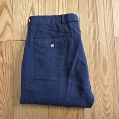 POLO ラルフローレン リネン100% ネイビーパンツ W32 麻スラックスのサムネイル