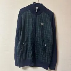 adidas golf チェック柄 ジップアップジャケット
