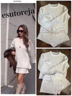 esutoreja（エストレジャ）セットアップ　ニットショートパンツセットアップのサムネイル