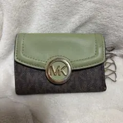 Michael Kors キーケース グリーン/ブラウン