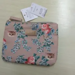 PAUL & JOE 花柄猫プリントポーチ