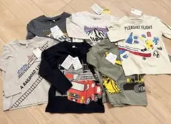 新品未使用 働く車 長袖Tシャツ 100cm男の子 6枚セット
