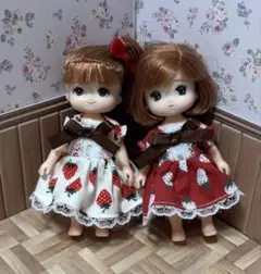 598.ミキちゃんマキちゃんサイズ服 ワンピースセット - メルカリ