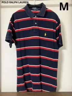 POLO RALPH LAUREN ポロシャツ M ネイビー 胸ポニー刺繍 半袖