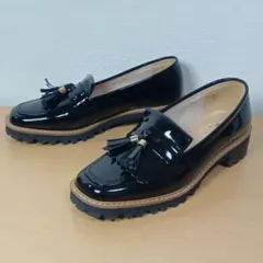 DIANA ダイアナ エナメル タッセルローファー 22.5cm 黒 極美品