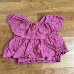 petit main 半袖ブラウス 100cm ピンク