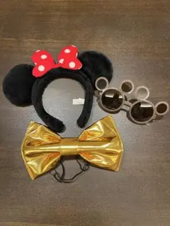 ミッキーサングラス 、カチューシャ、リボンネクタイ 東京ディズニーリゾート