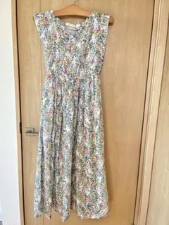 tocco フラワープリント 半袖ロングワンピース