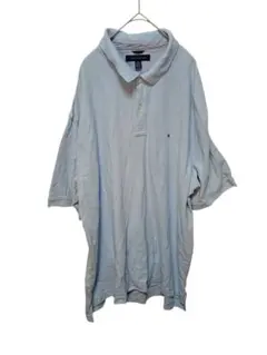 【M0057】TOMMYHILFIGER　オーバーサイズ ポロシャツ　XYL