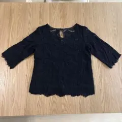 Heather 五分袖レースカットソー