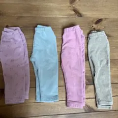 ユニクロ　フリースレギンス　80センチ　4点セット