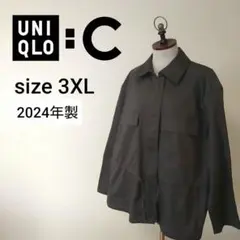 ユニクロC コットンブレンドドローストリングジャケット ダークブラウン 3XL