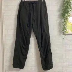 ユニクロ ウォームイージーパンツ M リップストップ 裏フリース 暖パン カーキ