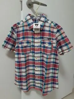 MIKI HOUSE　ミキハウス　DOUBLE.B　チェック柄半袖シャツ　130