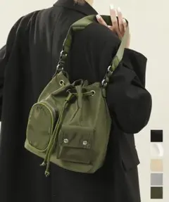 巾着ショルダーバッグ レディース 3WAY 韓国ファッション手提げカバン 軽量