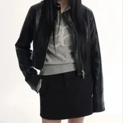 ason slim leather jacket 韓国　レザージャケット　黒 ason slim leather jacket 韓国 レザージャケット 黒 - メルカリ