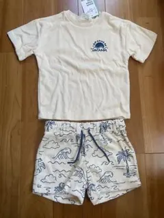 H&M ベビー　キッズ　パイル　セットアップ　90㎝