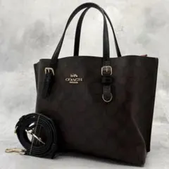 COACH シグネチャー モリートート シャンブレー デニム ショルダーバッグ COACH シグネチャー モリートート シャンブレー デニム ショルダー