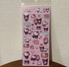 ラメ入り樹脂もりシール　MX平成コギャル　キティ　シナモロール　マイメロ　クロミ