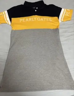 PEARLY GATES ポロワンピース ネイビー/イエロー/グレー　サイズ1