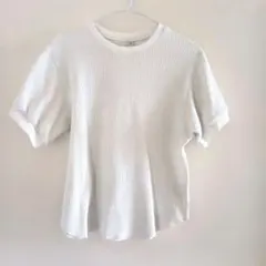 UNIQLO　 ワッフルクルーネックT　ホワイト