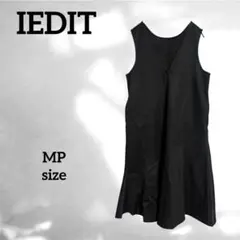 【IEDIT/イディット】(MP) ノースリーブ フレアワンピース 黒 Vネック
