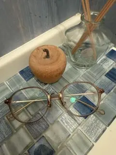 再値下げ▪️人気メガネJINSクリアピンク眼鏡trend &metalキッズ用