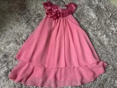 シフォン フラワーアクセントドレス 2色セット