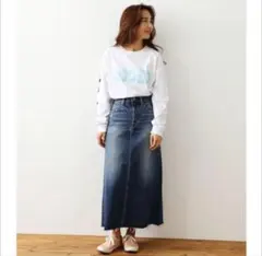 ロデオクラウンズ Vintage LONG DENIM SK M 美品のサムネイル