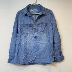 【AZUL BY MOUSSY】 アズールバイマウジー　デニムブルー 長袖シャツ