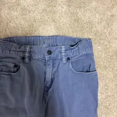 ブルー ストレートパンツ 4ポケット