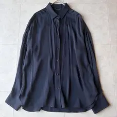 美品✨ 24SS ミューズドゥドゥーズィエムクラス 艶シルクストレッチシャツ