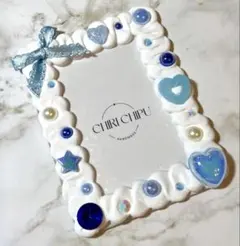 ホイップデコ　トレカケース　硬質ケース　青　水色　白　ホワイト　B8