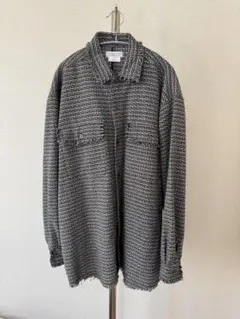 CIAOPANIC TYPY ファンシーツイードフリンジオーバーシャツジャケット