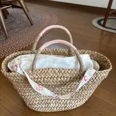 希少　キャスキットソン　かごバッグ 花柄内袋付きのサムネイル