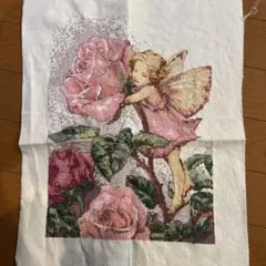 完成品　クロスステッチ刺繍　花の妖精