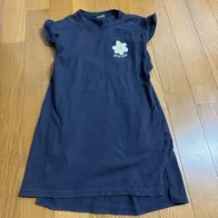 petit main ネイビー 半袖ワンピース