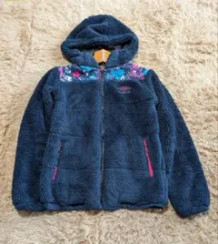 ゲリラセール⭐️ UMBRO フリースジャケット ボアジャケット フード付き 紺