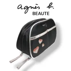 agnes b. BEAUTE ポーチ ハート柄 ブラック コスメ 旅行