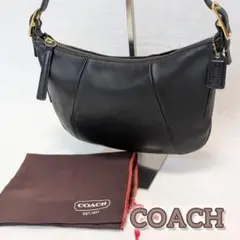 大人気 COACH ワンショルダーバッグ オールレザー 黒