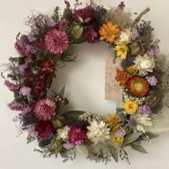 ドライフラワー リース 季節のお花のサムネイル