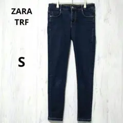 ZARA TRF スキニーデニム 濃紺 ストレッチあり レディース 美シルエット