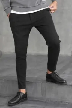 『ワンダーシェイプ』 微起毛 テーパードスキニーパンツM