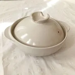 土鍋 鍋料理 アイボリー 直火専用 IH不可